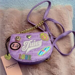 NWT-Juicy Couture Lavender "Run The World" Mini Flap with Gold plated Chain